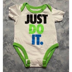 Nike “Just Do It” Baby Onesie Bodysuit Clothes Outfit, Size Newborn